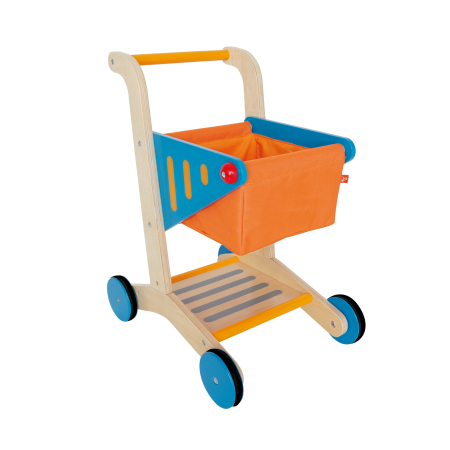 Căsuțe & Păpuși - Jucarie din lemn - Carucior de cumparaturi pentru copii