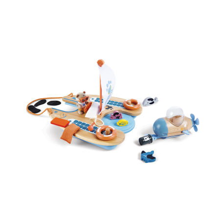 Diverse educative - Jucarie din lemn - Catamaran (18 piese)