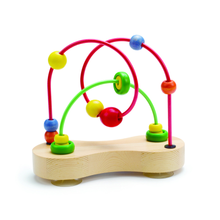Lemn educativ - Jucarie din lemn - Centru de activitati, labirint cu bucla dubla