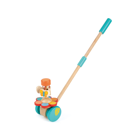 Motricitate & Echilibru - Jucarie din lemn de impins - Fluturi dansatori