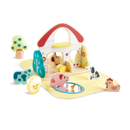 Jocuri & jucării diverse - Jucarie din lemn - Geanta cu animale de la Ferma