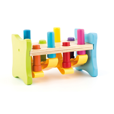 Jocuri Educative & Senzoriale - Jucarie din lemn - Joc de copii cu ciocan