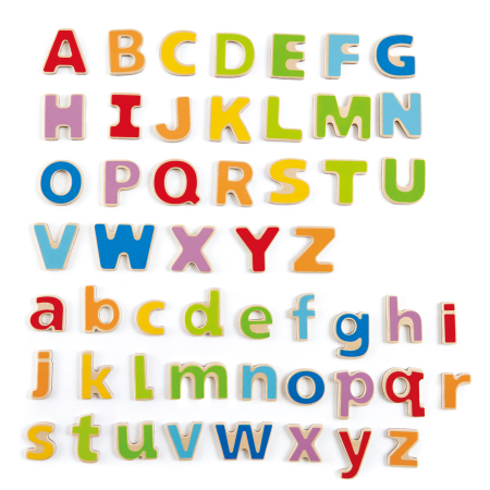 Tablă magnetică & Activități - Jucarie din lemn - Litere magnetice