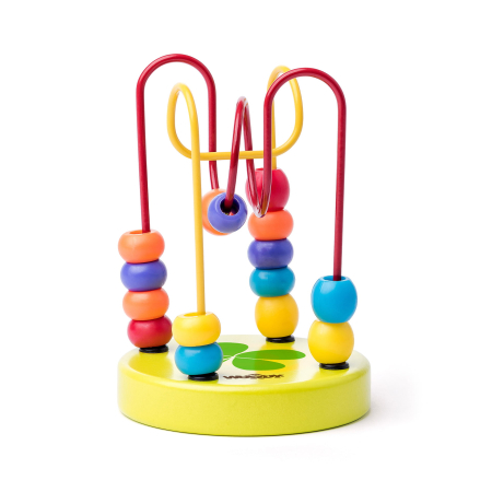 Jocuri Educative & Senzoriale - Jucarie din lemn - Mini labirint verde deschis