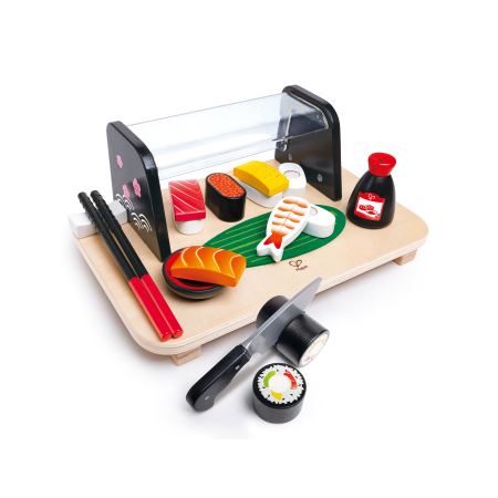 Bucătărie & Mâncare - Jucarie din lemn pentru copii - Sushi (13 piese)