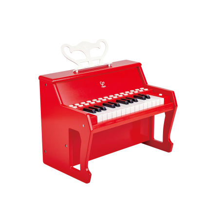 Instrumente muzicale & Ritm - Jucarie din lemn - Pian rosu - invat sa cant cu lumini