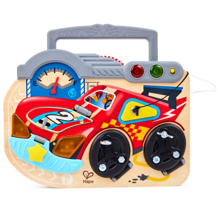 Diverse educative - Jucarie din lemn - Placa interactiva Masina de curse
