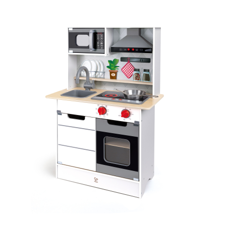 Bucătărie & Mâncare - Jucarie din lemn - Set de joaca pentru copii, bucatarie Super Serve