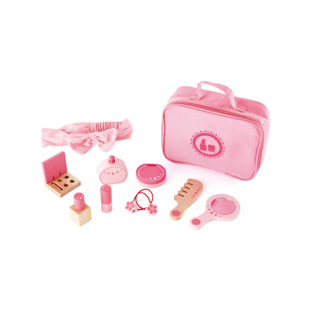 Machiaj de joacă - Jucarie din lemn - Set trusa de machiaj