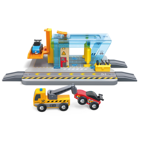 Diverse educative - Jucarie din lemn - Statie de reparatii si spalare