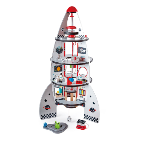 Lemn educativ - Jucarie din lemn - Statie spatiala