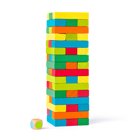 Seturi Creative & DIY - Jucarie din lemn - Turnul Tonny cu piese colorate