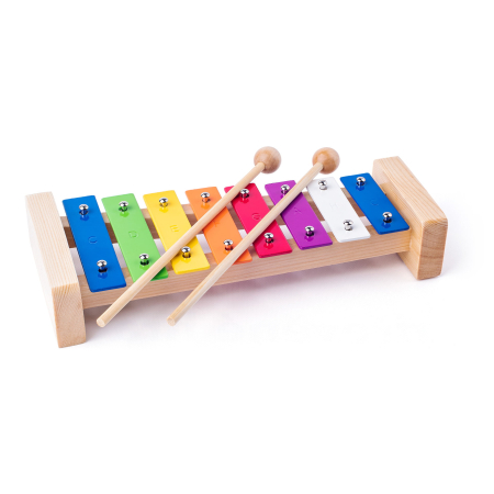 Instrumente muzicale - Jucarie din lemn - Xilofon metalic