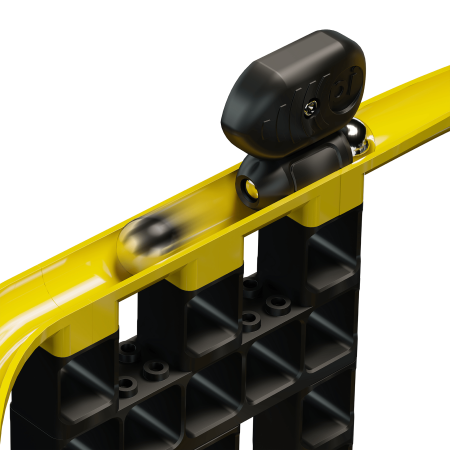 Domino & Marble Run (Hubelino) - Jucarie Marble Run Pi tunuri magnetice Hubelino (70 piese)