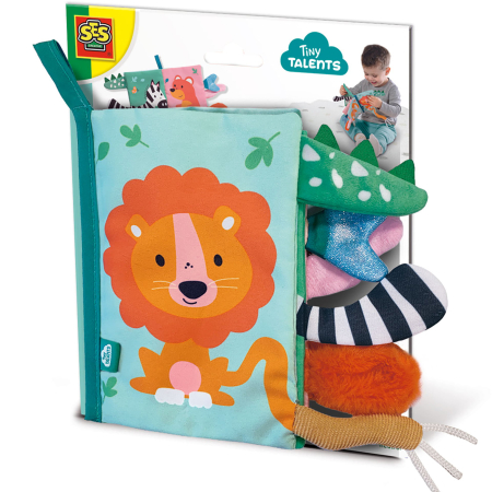 Senzorial & bebeluși - Jucarie senzoriala bebelusi - Carte cu cozi de animale