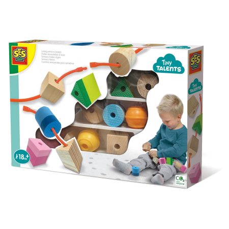 Senzorial & bebeluși - Jucarie senzoriala bebelusi - Siret cu margele