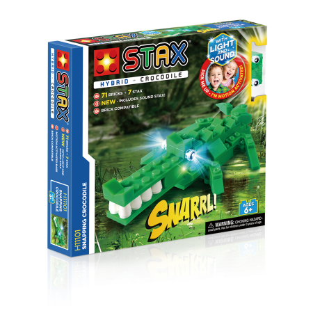 Construcții cu lumini (STAX) - Jucarie - Seturi de constructie cu lumini si sunete Stax - Crocodil