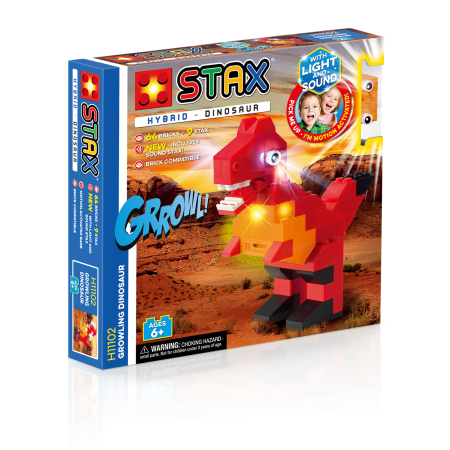 Construcții cu lumini (STAX) - Jucarie - Seturi de constructie cu lumini si sunete Stax - Dinozaur