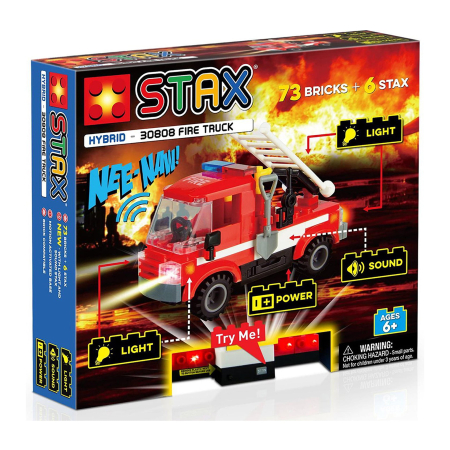 STAX – Vehicule & Tematice - Jucarie - Seturi de constructie cu lumini si sunete Stax - Masina de pompieri