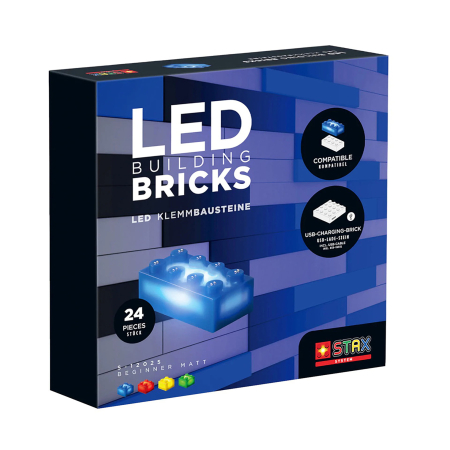 STAX – Seturi de bază - Jucarie - Seturi de constructie cu lumini Stax (24 piese)