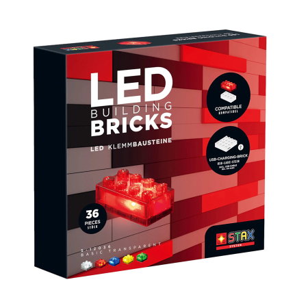 STAX – Seturi de bază - Jucarie - Seturi de constructie cu lumini Stax (36 piese)