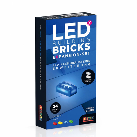 STAX – Extensii & Accesorii - Jucarie - Seturi de constructie cu lumini Stax - Extensie culori mate ( 24 piese)