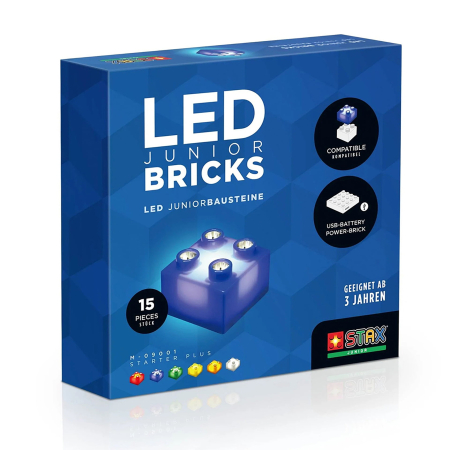 STAX – Seturi de bază - Jucarie - Seturi de constructie cu lumini Stax - Junior (15 piese)
