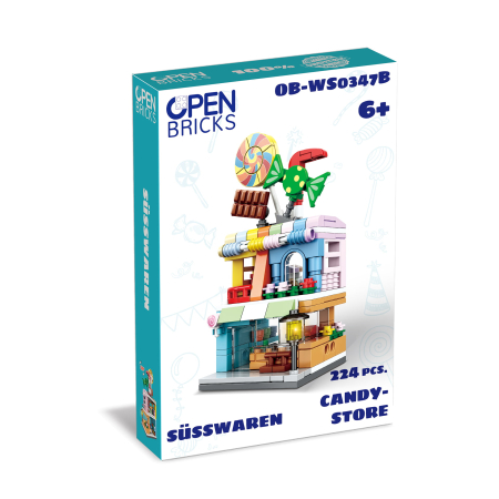  Construcții tematice – Oraș & Magazine - Jucarie - Seturi de constructie - Magazin de bomboane (224 piese)