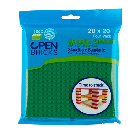 Plăci & Piese compatibile - Jucarie - Seturi de constructie - Placi verzi 20x20 (4 buc)