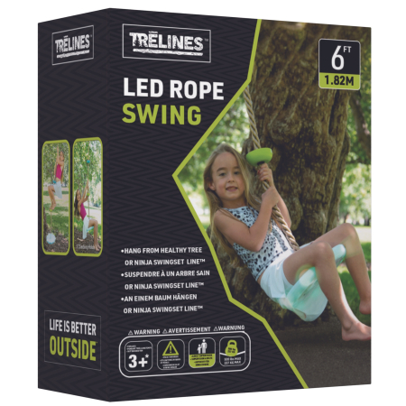 Echilibru & Agility - Leagan cu franghie de alpinism cu LED (1.82 m)