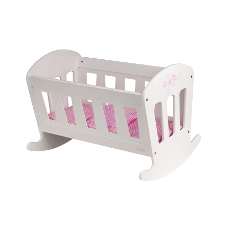 Păpuși & Accesorii  - Leagan pentru papusi alb din lemn - Trendy Chichi