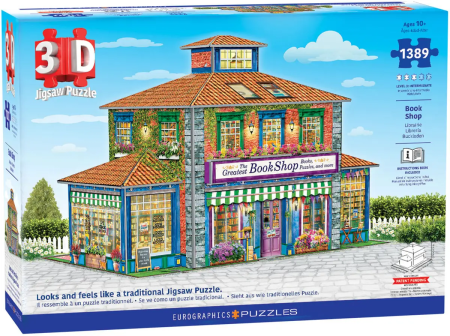 Puzzle-uri & Construcții - Librarie Puzzle 3D, 1389 piese