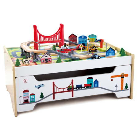 Trenuri & căi ferate - Masa de depozitare Trenuri (75 piese)