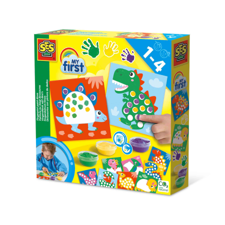 Preșcolari (My First) - My first - Set acuarele pentru degete si tablouri cu dinozauri