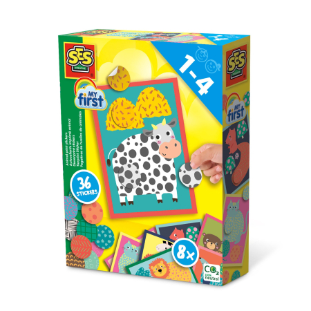 Lemn educativ - My first - Set creativ animale autocolante