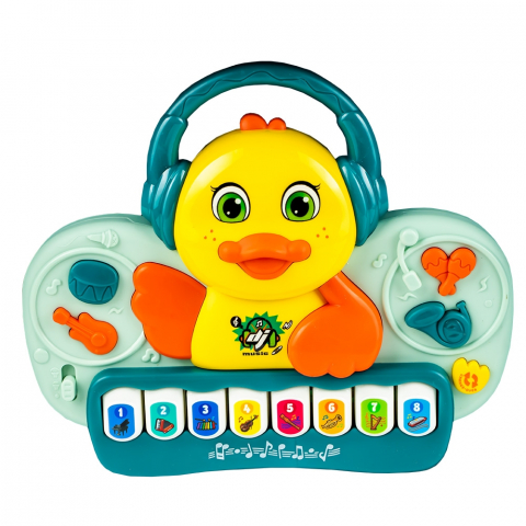 Jocuri & jucarii - Orga cu baterii pentru bebelusi, Ratusca