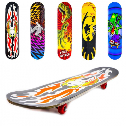 Jucarii exterior - Placa skateboard din lemn, 80 cm