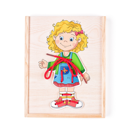 Puzzle-uri din lemn - Puzzle din lemn - Imbraca fetita