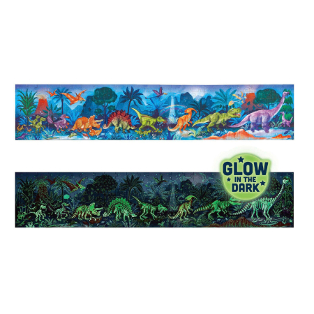 Puzzle-uri - Puzzle pentru copii flourescent cu Dinozauri (200 piese, 1.5m)