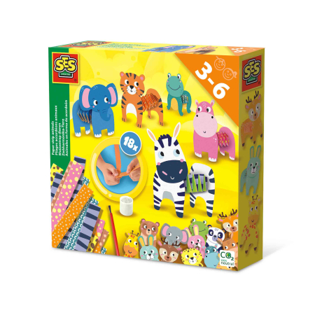 Artă & Meșteșuguri - Set creativ copii - Animale din benzi de hartie