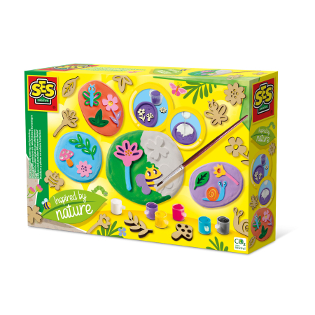 Artă & Meșteșuguri - Set creativ copii - mulaj si pictura - Relief botanic inspirat din natură