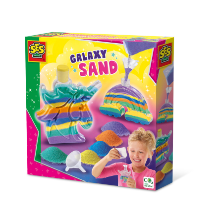 Seturi Creative & DIY - Set creativ copii - Sticle de arta cu nisip Galaxy unicorn si curcubeu