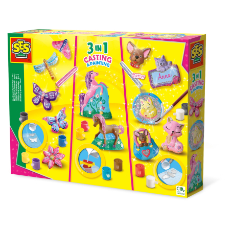  Plastilină & Mulaj - Set creativ mulaj si pictura - 3 in 1
