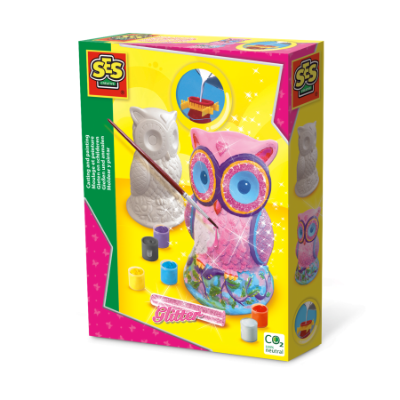  Plastilină & Mulaj - Set creativ mulaj si pictura - Bufnita