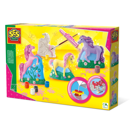  Plastilină & Mulaj - Set creativ mulaj si pictura - Cai 3D