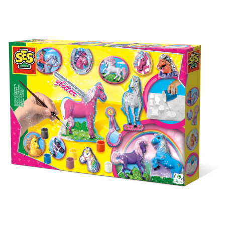  Plastilină & Mulaj - Set creativ mulaj si pictura - Cai fantezie