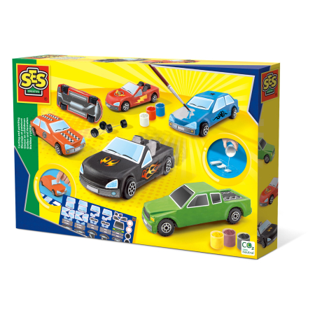 Seturi Creative & DIY - Set creativ mulaj si pictura - Masini