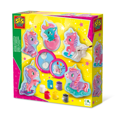 Artă & Meșteșuguri - Set creativ pentru copii cu mulaj si pictura - Baby unicorn