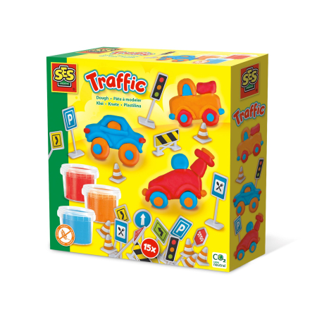 Artă & Meșteșuguri - Set creativ pentru copii cu plastilina si semne de circulatie