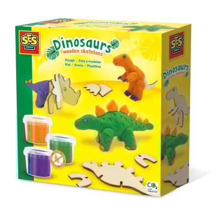 Seturi Creative & DIY - Set creativ - Schelete de dinozauri din lemn si plastilina